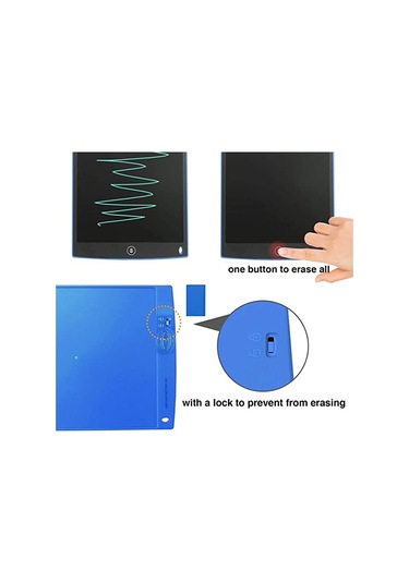 12 Inc Writing Lcd Grafik Dijital Kalemli Çizim Tableti Yazı Tahta Not Yazma Eğitim Tableti Beyaz