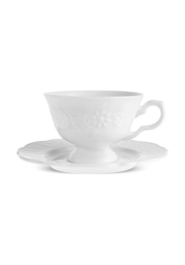 Karaca Beatrice Çay Fincanı Ve Tabağı 200 Ml Beyaz