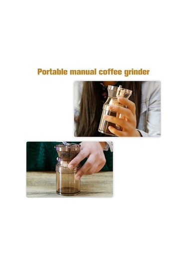 Ulzyvf Taşınabilir Kahve Değirmeni: Seramik Bıçak, Paslanmaz Sap, Ev-ofis-seyahat İçin Kahverengi Kahverengi