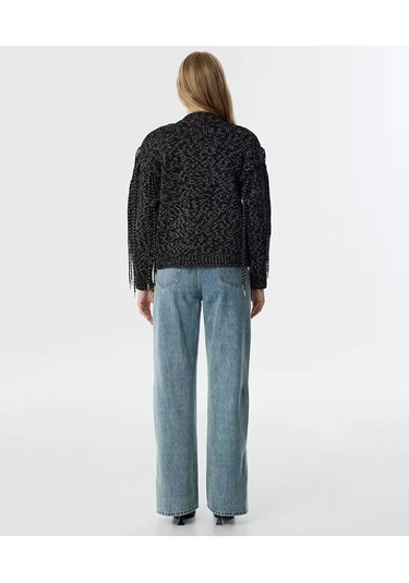 Twist Kordon Püsküllü Siyah Kadın Ceket Tw6250005047 Siyah