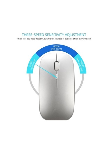 Tongxida M90 2,4 Ghz Super İnce Sessiz Kablosuz Mouse, 2 Modlu, Hızlı Kullanıcı M-90
