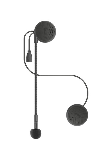 Vkemall M6 Motosiklet İnterkom Bluetooth Kulaklık Motosiklet Kask Kulaklığı Bluetooth 5.0 Kablosuz Kulaklık Buğday Siyahı