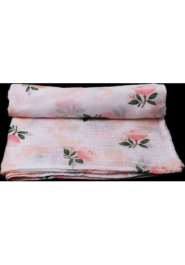 Dolıty Yumuşak Muslin Bebek Kundaklama Battaniye Yenidoğan Gül Gül Çok Renkli