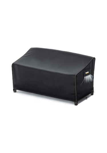 Haegs Çift Kişilik Bahçe Koltuk Örtüsü, Koruma Kılıfı, Su Geçirmez Açık Hava Bahçe Mobilya Kılıfları, Dış Mekan Sandalye Kılıfı Örtü Branda, Ağır Hizmet Tipi, 155-85-75 - Siyah