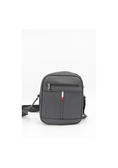 Granit 011 Suni Deri Çapraz Çanta - Siyah - Siyah