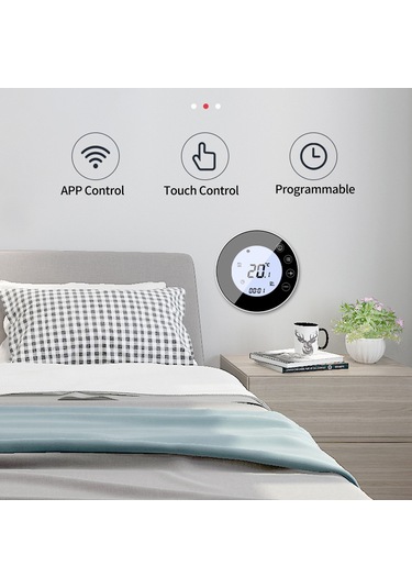 Xindoker Beyaz X7gb Akıllı Elektrikli Isıtıcı Termostati, Wifi Uyumlu, Dokunmatik Ekran, Uzak Kumanda, Ev Isı Kontrolü