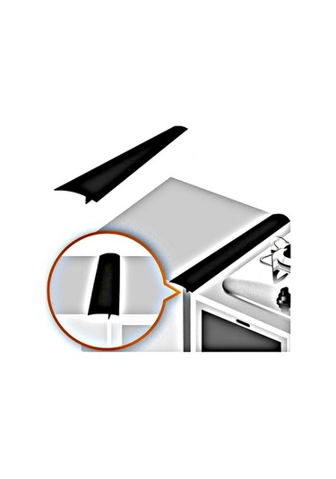 Pazly Isıya Dayanıklı Soba Boşluk Kapağı Mutfak Contaları Dolgusu 25inch Siyah