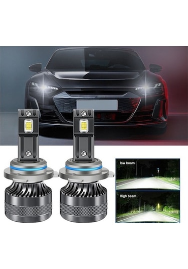 Novahub 120w Süper Parlak Led Far, 12.000lm 6500k, Ip68 Su Geçirmez, H1/h4/h7/h11/9005/9006 Uyumlu, 2'li Set Led Farlar
