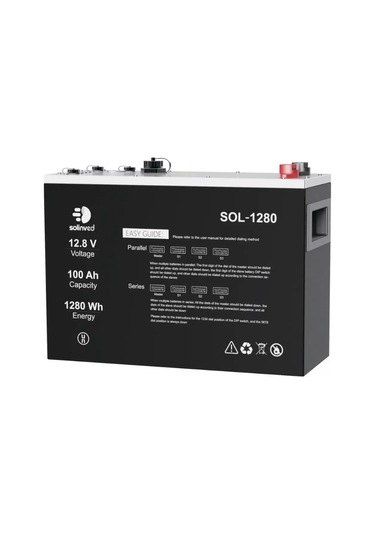 Solinved 12,8v 100ah Lityum Akü - Sol-1280