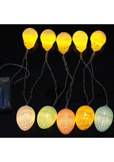 Qingmipy 10 Led Yumurta Şekilli Renkli Pil İle Çalışan Işık Zinciri, İç Mekan Ve Dış Mekan Dekorasyonu İçin Mükemmel Parti Ve Tatil Aydınlatması Çok Renkli