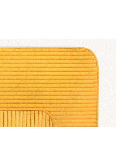 Madame Coco Mathılda 2'li Set Banyo Paspası 60x100 CM Hardal