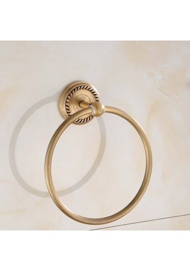 Fause Daire Havluluk Vintage Antik Pirinç Antik