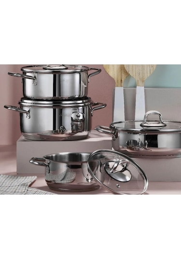 Aryıldız 8 Parça Aria Tencere Seti