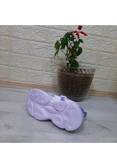 M.p One 3216 Mor Simli Cırtlı Hafif Rahat Kız Çocuk Spor Ayakkabı 001