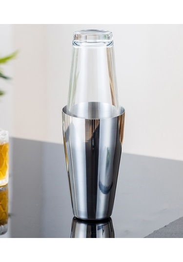 Lichen Camlı Paslanmaz Çelik Boston Mikser, Mikser Seti, Cam Bar