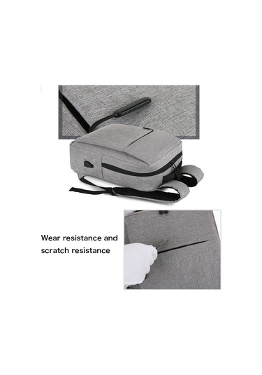 Maiyame Usb Şarj Portlu 14l Hafif Yüksek Kapasiteli İş/seyahat Çanta - Gri 28x12x41cm