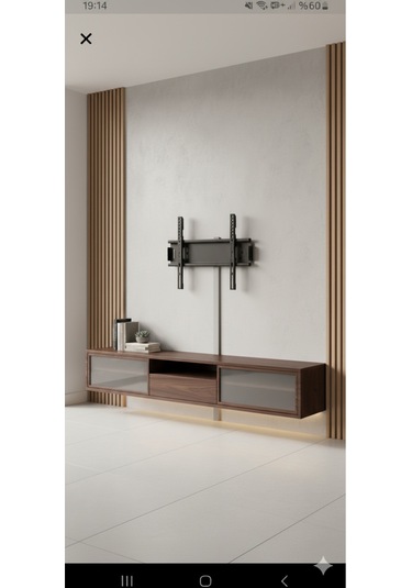 5011-s Sabit Duvar Tipi Tv Askı Aparatı 32 55 82 140 Cm Uyumlu Güçlü Metal Gövde Diğer