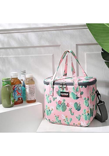 Teltree Yararlanabilir Çiçek Desenli Isı Saklama Yemek Çantası - Erkek/kadın İçin Ofis, Seyahat, Piknik, Manzaralı Toplantılar Ve Partiler İçin Sıcak/soğuk Tutma Özelliğiyle Dayanıklı Poliester Materyal Çok Renkli