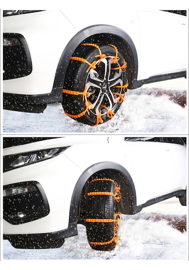 Dianziye 10 Adet Nylon Araba Lastik Anti Kayma Zinciri, Tüm Sedan Suv İçin, Karlı Çamurlu Yollarda Kullanıma Uygun, Dayanıklı Ve Kolay Kurulum
