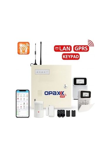 Opax-2747 Gprs&Lan Alarm Paneli Bgr-09 Kablosuz Sirenli Full Set