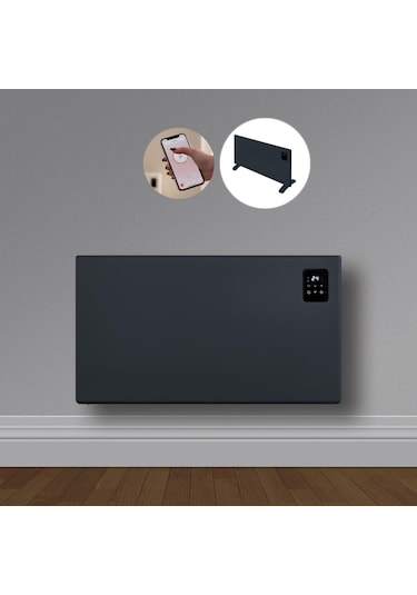 Elektrikli Wifi Konvektör Panel Isıtıcı 1500 W Antrasit
