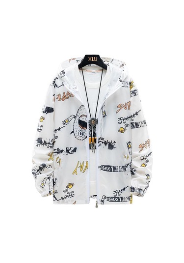 Soğuk Beyaz Maıta İnce Nefes Alabilir Çabuk Kuruyan Ceket Uv Koruma Ceketi S-7xl Beyaz