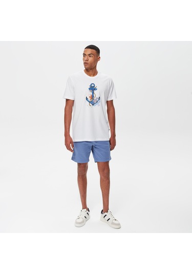 Nautica Erkek Mavi Bermuda Düz B35201t Mavi