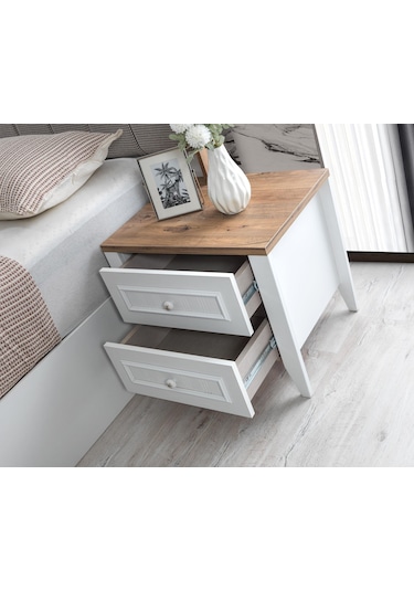 Yalı Modern Çekmeceli Komodin 2 Li Set