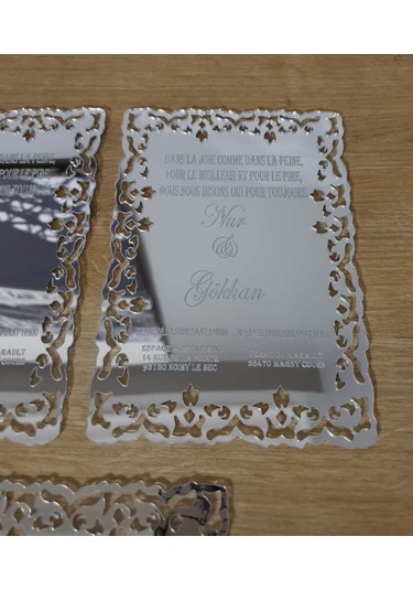 Hdrlazerdizayn Ayna Pleksi Ve Şeffaf Pleksi Işlemeli Davetiye