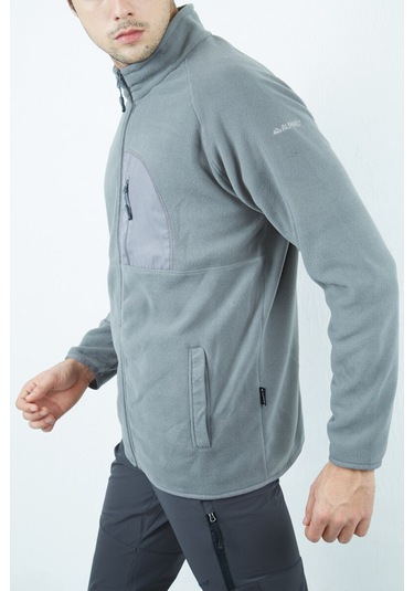 Alpinist Motus Tam Fermuarlı Polar Gri Melanj (520730135)