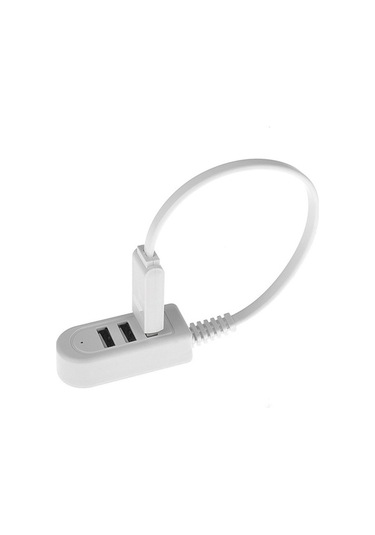 Sandwich Beyaz Usb 2.0 Hub 3 Portlu, 27cm Uzunluk, Hızlı Veri Transferi, Akım Koruma, Taşınabilir Abs Malzeme