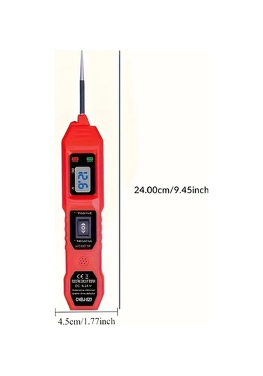 Xuweiwei Çok Fonksiyonlu Otomotiv Devre Test Cihazı Kırmızı 1 Adet Işık Göstergeli Araç Elektrik Sistem Test Aleti