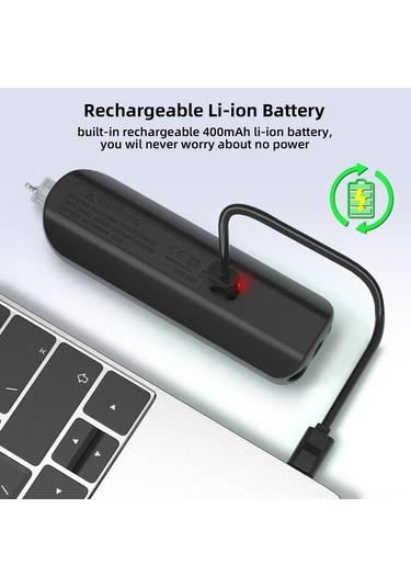 Geeksen Akıllı Isınma Koruma Dijital Multimetre, 400mah Li-pil İle Doğrudan Şarj, Lcd Ekran Yeşil-kırmızı Arka Işık, Otomatik Kapatma Ve El Feneri Fonksiyonu, Siyah + Saklama Çantası Siyah