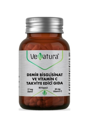 Venatura Demir Bisglisinat ve Vitamin C 90 Kapsül
