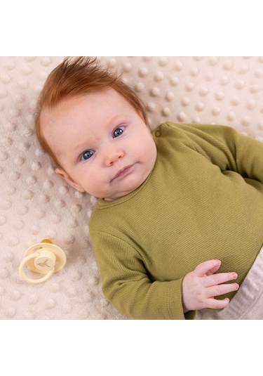 Wee Baby Pure Yuvarlak Uçlu Kauçuk Emzik No:1 Krem 0-6 Ay