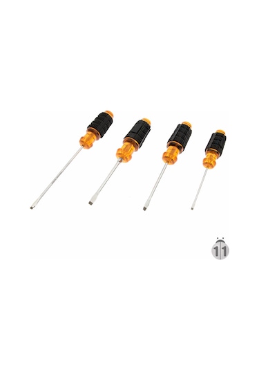 Wellfly Düz Tornavida Set Kauçuk Ergonomik Sap Pro 4 Parça