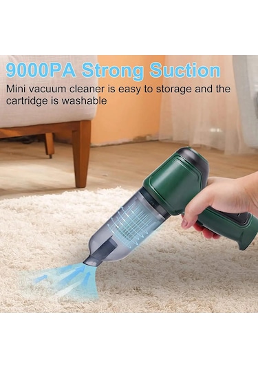 Laxsam Mini 3 İn 1 Araç İçi Süpürge Kablosuz Şarjlı Süpürge