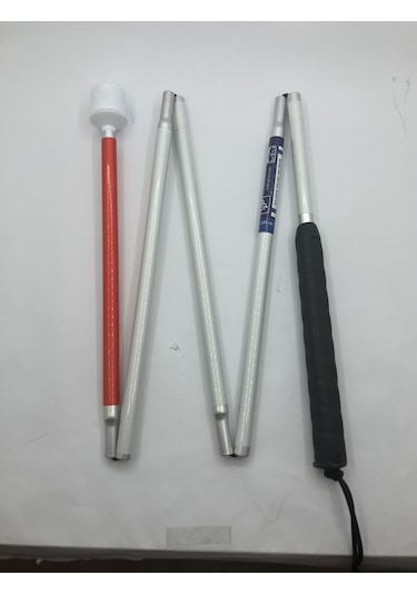 Görme Engelliler İçin Beyaz Baston 5 Katlamalı 120 Cm