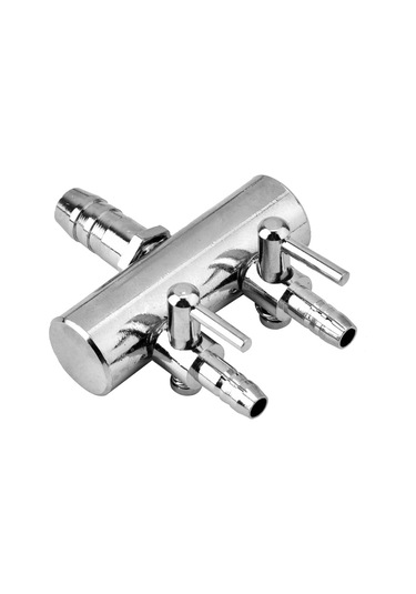 Qingmipy Akvaryum Ve Su Ürünleri İçin Paslanmaz Çelik Hava Akışı Ayarlayıcı - 8mm Giriş 4mm Çıkışlı 2 Lü Parçalı Hava Dağıtıcı Valfi
