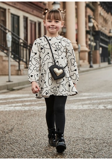 Kız Çocuk Çantalı Elbise 4931 Bej