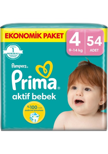 Prima Bebek Bezi Beden:4 9-14kg Maxi 270 Adet Mega Ekonomik Pk 4 Numara