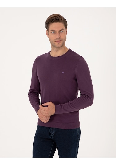 Pierre Cardin Erkek Mor Kazak /triko 50314192-vr038 Mor