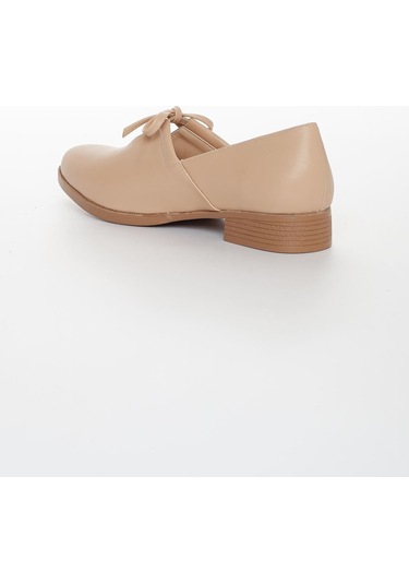 Kadın Bebe Mavisi Suni Deri Babet Ten