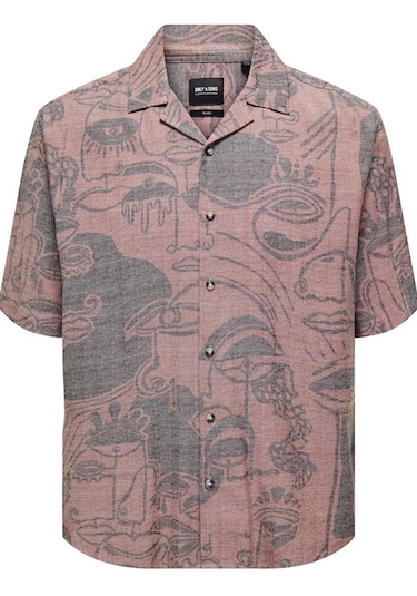 Only & Sons Onsden Lıfe Rlx Wash Doodle Ss Shırt22026111 001