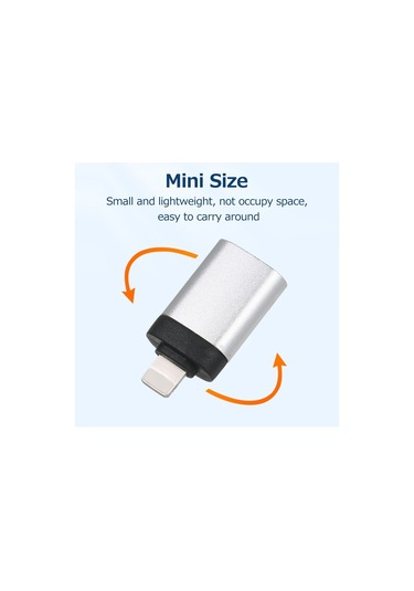 Pazly Mini Usb2.0 Otg Adaptörü, Alüminyum, Siyah/beyaz, Tak Ve Çalıştır, Geniş Uyumluluk, İos Uyumlu, Kısa Boyutlu