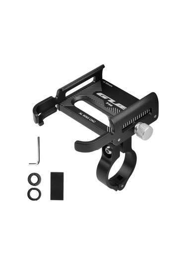 Teltree Gub P30 Bisiklet Ve Motosiklet İçin 360 Dönebilen Alüminyum Telefon Tutucu - Siyah