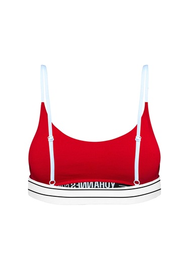 Yohannes Club, Kadın Pamuklu İç Çamaşırı Takımı, Renk Seçenekli, Bralet-kemerli Bikini Slip Kırmızı