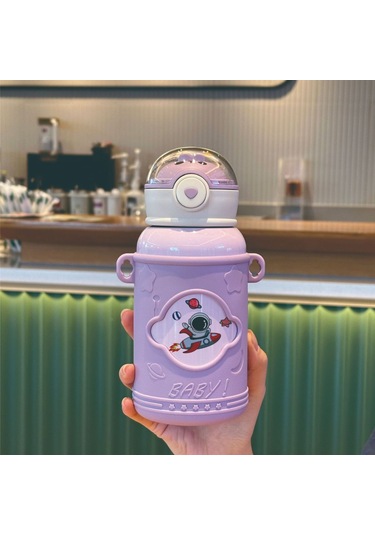 Jian Fan Sevimliçiftçi Hasır Fincan Derme Önlici Termos Fincan - Pembe Pembe