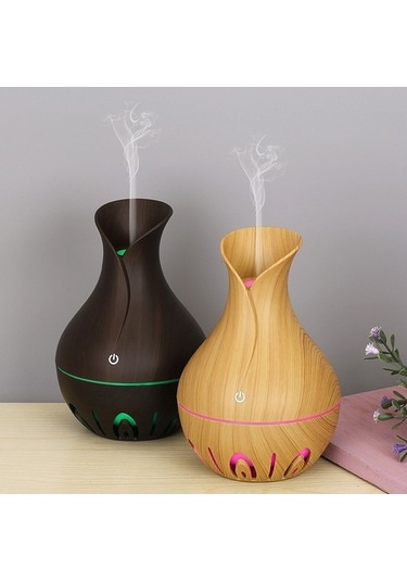 Lyon İçiçişbahşap Tahıl Vazo Nemlendirici-1, Modern Tasarım - 1.0 Ahşap Yeşil