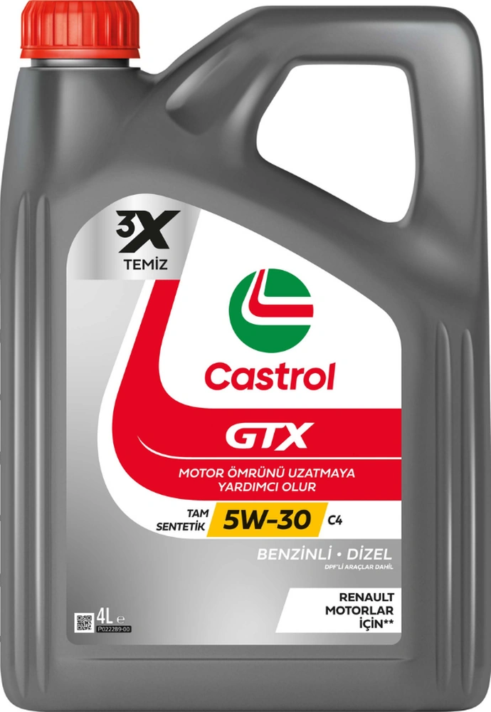 Castrol GTX 5W-30 C4 Tam Sentetik Motor Yağı  4 L
